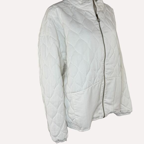 Anybody Quilted Sueded Twill Jacket Natural Womens 1X NWOT - Picture 11 of 16